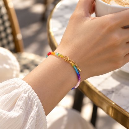 Rainbow Colorful Seed Bead Bracelet