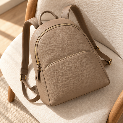 Textured Taupe Dome Backpack