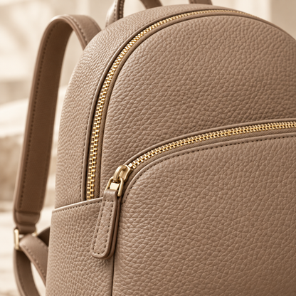Textured Taupe Dome Backpack