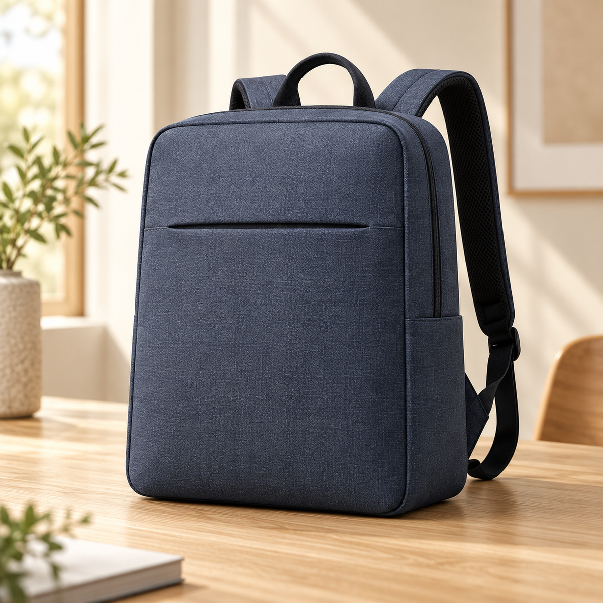 Slate Blue Minimal Backpack